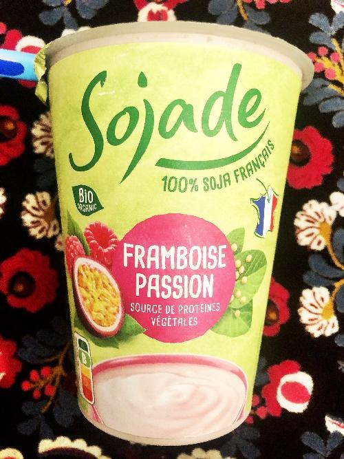 Sojade Framboise Passion France vegan yoghurt rasberry passion fruit