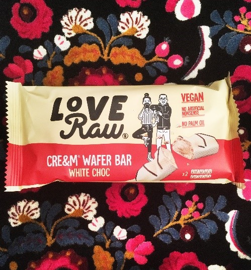 Love Raw cream wafer bar white cho vegan france
