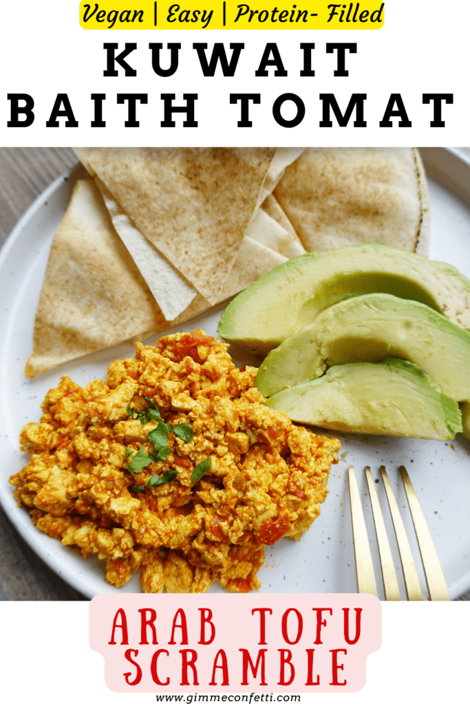 arab tofu scramble bayth tomat kuwait vegan