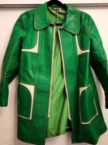 La Clique Boutique vintage store and thrift shopping in Montpellier South of France vintage green coat