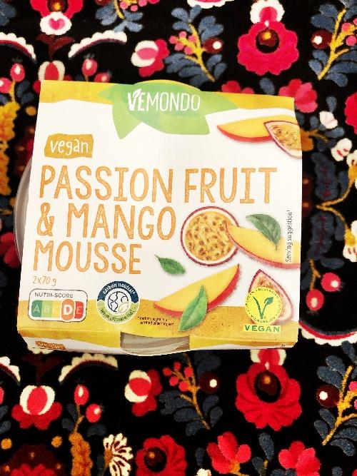 lidl vegan passion fruit and mango mousse