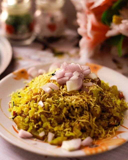 traditionally indian vegan food poha