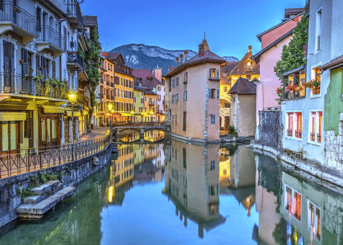 best day trips from lyon annecy france old town quai de lile canal