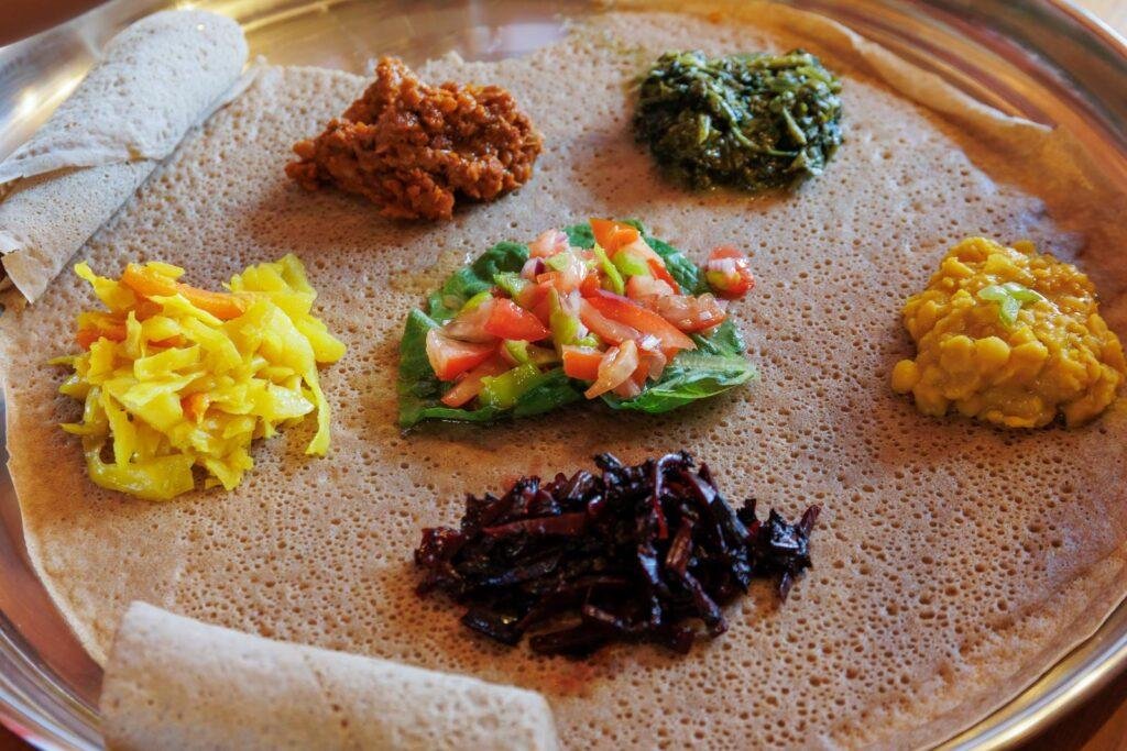 injera vegan food dish