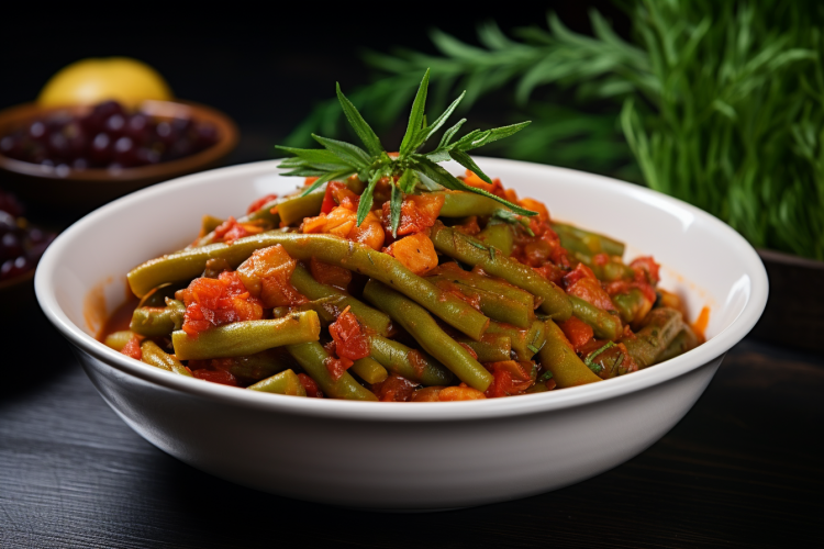 Fasolakia is a traditional Greek vegan dish 