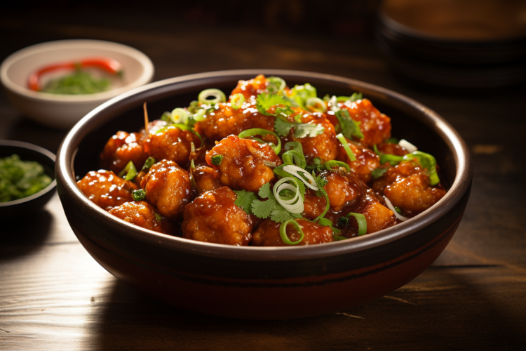 Gobi manchurian indian chinese vegan dish