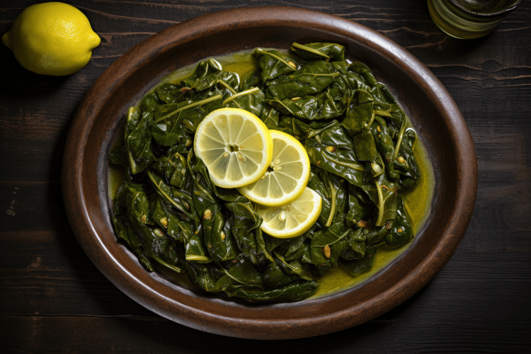 Horta greek vegan dish
