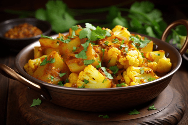 aloo gobi vegan indian dish