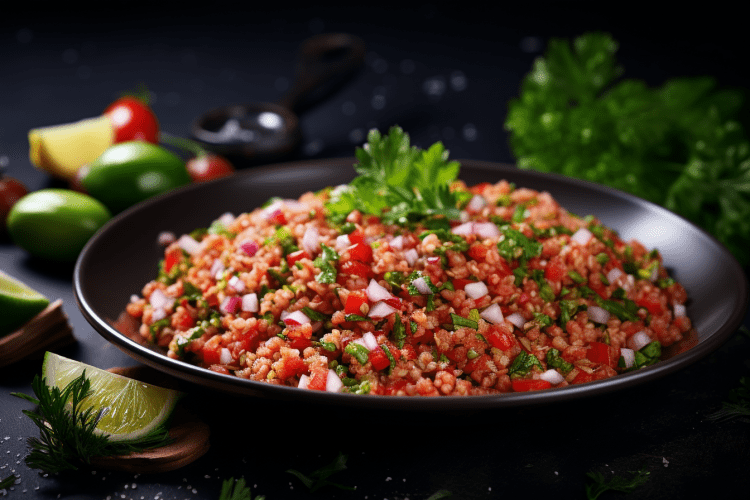 Kisir Turkish vegan salad dish