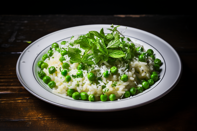 risi e pisi italian vegan dish